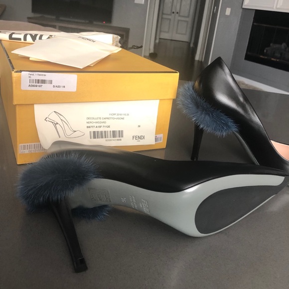 Fendi Pumps Black and Blue, Size:36 - Picture 12 of 16